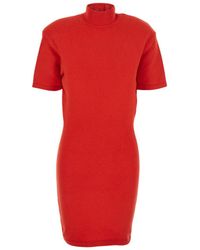 Jacquemus - 'La Robe Maille Castagna' Dress With High Ribbed Neck - Lyst
