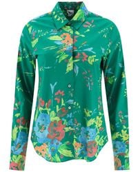 Aspesi - Shirt With Floral Print - Lyst
