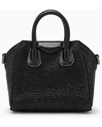 Givenchy - Antigona Micro Bag With Rhinestones - Lyst