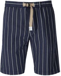White Sand - Kevin Blue Striped Bermuda Shorts - Lyst