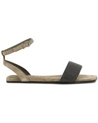 Brunello Cucinelli - Sandals With Precious Strap - Lyst