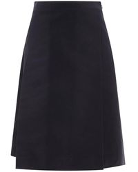 Marni - Cady Midi Skirt With Maxi Pleats - Lyst