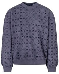 Marine Serre - Marine Greenhouses Sweatshirt With Logo Pattern All Over - Lyst