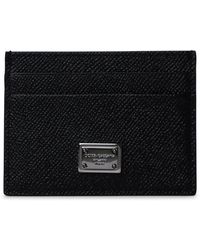 Dolce & Gabbana - Black Leather Dauphine Card Holder - Lyst