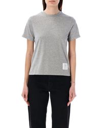 Thom Browne - Relaxed Fit Ss Tee With Side Slits - Lyst