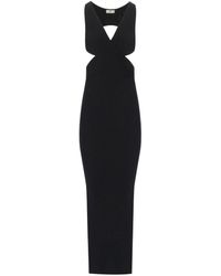 Elisabetta Franchi - Red Carpet Black Cut-out Dress - Lyst