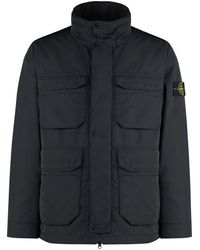 Stone Island - Technical Fabric Hooded Jacket - Lyst