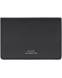 A.P.C. - Stefan Leather Card Holder - Lyst