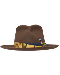 SUPERDUPER - Brown Felt Bouganville Hat - Lyst