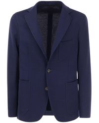 Peserico - Single-breasted Blazer In Cotton Blend - Lyst