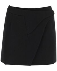 Wardrobe NYC Mini Wrap Skirt in Black | Lyst