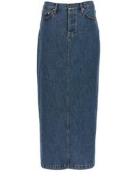 Wardrobe NYC - 'column' Denim Skirt - Lyst