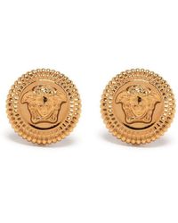 Versace - Earrings With Medusa Logo - Lyst