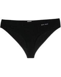Miu Miu - Logo-Intarsia Cashmere-Blend Briefs - Lyst