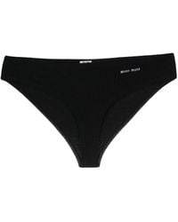 Miu Miu - Logo-intarsia Cashmere-blend Briefs - Lyst