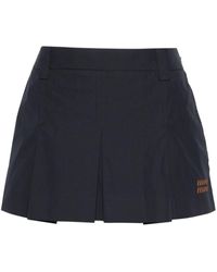 Miu Miu - Pleated Mini Skirt - Lyst