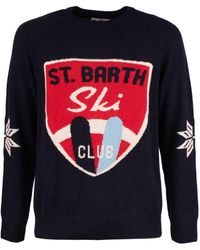 Saint Barth - St. Barth Ski Club Jacquard Print Crewneck Sweater - Lyst