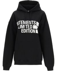 Vetements Limited Edition Logo Print Oversized Sweatshirt - Black