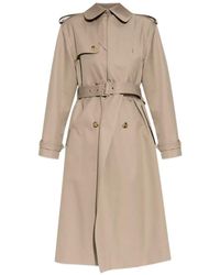 McQueen - Belted Trench Coat - Lyst