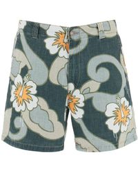 ERL - Floral Print Bermida Shorts - Lyst