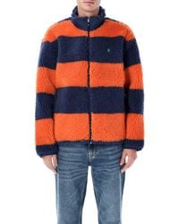 Polo Ralph Lauren - Striped Pile Fleece Jacket - Lyst