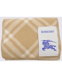 Burberry - Archive Beige Wool Check Scarf - Lyst
