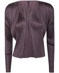 Pleats Please Issey Miyake - "Monthly Colors: July" Cardigan - Lyst