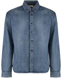 Saint Laurent - Cassandre Denim Shirt - Lyst