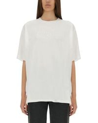 MM6 by Maison Martin Margiela - T-Shirt With Logo - Lyst