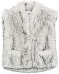 Betta Corradi - Gray Faux Fur Vest - Lyst