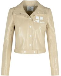 Courreges - Reedition' Ivory Cotton Blend Jacket - Lyst