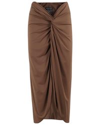 FEDERICA TOSI - Draped Maxi Skirt - Lyst