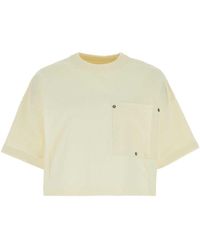 Bottega Veneta - Ivory Cotton T-shirt - Lyst