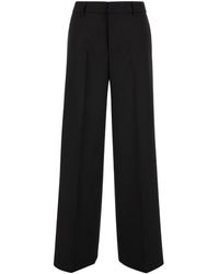 PT Torino - Tailored 'lorenza' High Waisted Black Trousers In Technical Fabric Woman - Lyst