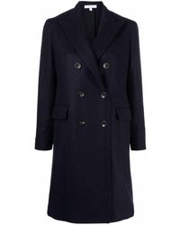 Tagliatore Wool Ariane Double-breasted Coat in Blue Womens Clothing Coats Fur coats 