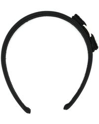 Ferragamo Embellished Bow Headband - Black