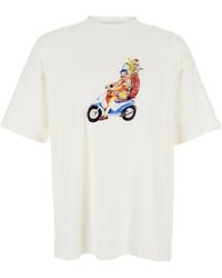 Drole de Monsieur - 'Le T-Shirt Golfeur' Crewneck T-Shirt With Print On The Front - Lyst