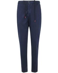 Kiton - Low-rise Tapered-leg Trousers - Lyst