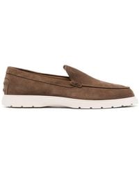 Tod's - Suede Leather Loafers - Lyst