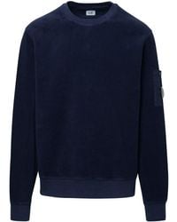 C.P. Company - Blue Cotton Sweatshirt - Lyst