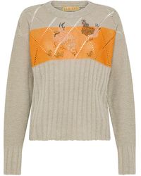 Cormio - Demagoj Sweater In Linen And Viscose With Embroidered Design - Lyst