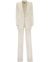 Elisabetta Franchi - Crepe Jacket And Trousers Suit - Lyst