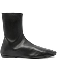 Dries Van Noten - Leather Sock Booties Shoes - Lyst