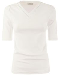 Peserico - T-shirt Bianco - Lyst
