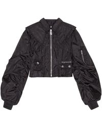 Ganni - Jacket With Sleeve Zip Pocket - Lyst
