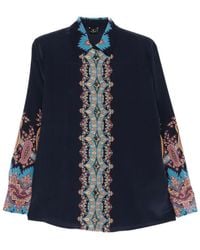 Etro - Silk Shirt With Paisley Print - Lyst