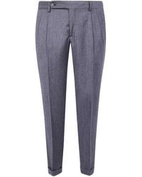 Barba Napoli - "Florence" Denim Wool Cashmere Double Pences Chino Trousers - Lyst