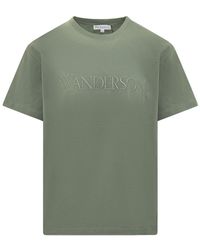 JW Anderson - T-shirt With Embroidered Logo - Lyst