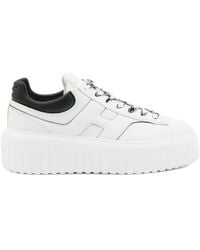 Hogan - H-Stripes Leather Sneakers - Lyst