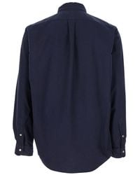 Polo Ralph Lauren - 'Custom Fit Oxford' Shirt With Button Down Collar And Pony Embroidery On The Front - Lyst